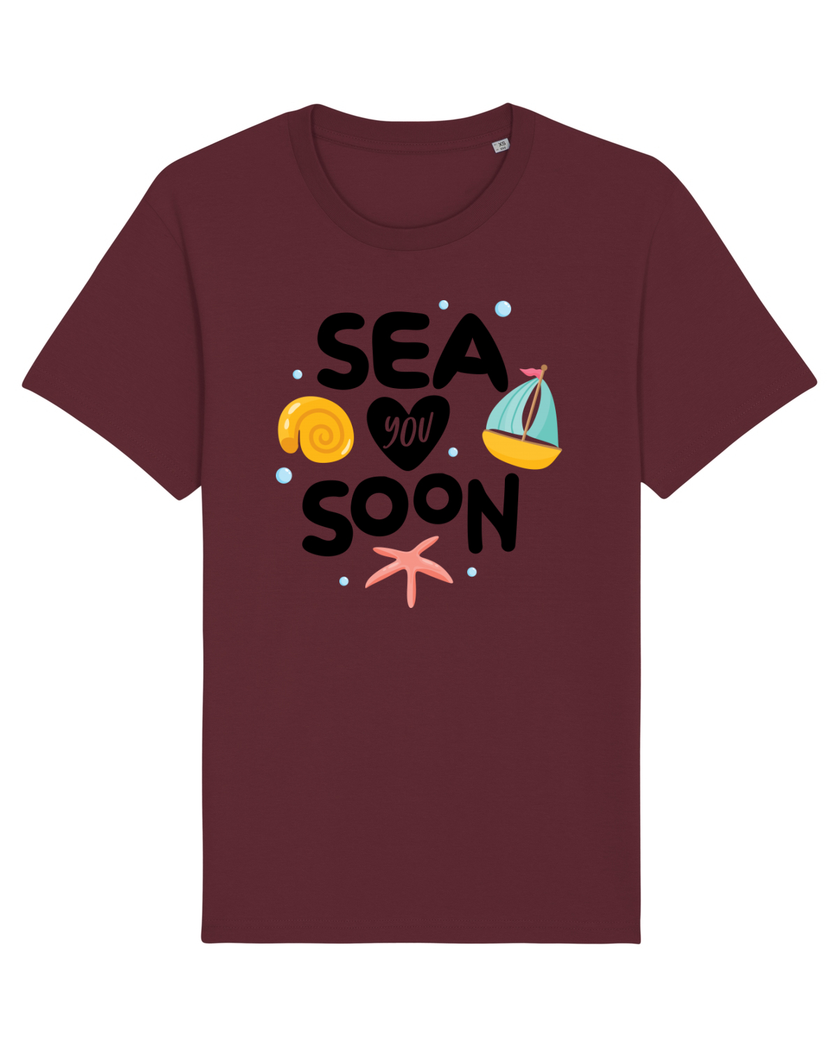 Tricou mânecă scurtă Unisex Rocker Burgundy