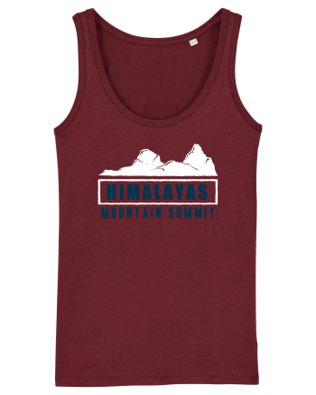 Himalayas Mountain Summit Burgundy