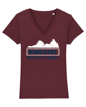 Himalayas Mountain Summit Burgundy