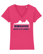 Himalayas Mountain Summit Tricou mânecă scurtă guler V Damă Evoker