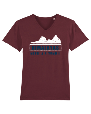 Himalayas Mountain Summit Burgundy