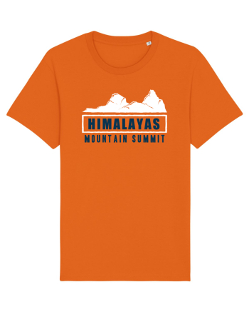 Himalayas Mountain Summit Bright Orange
