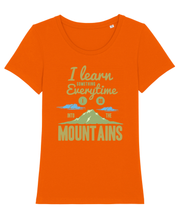 Learn From The Mountains Bright Orange