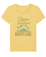 Learn From The Mountains Tricou mânecă scurtă guler larg fitted Damă Expresser