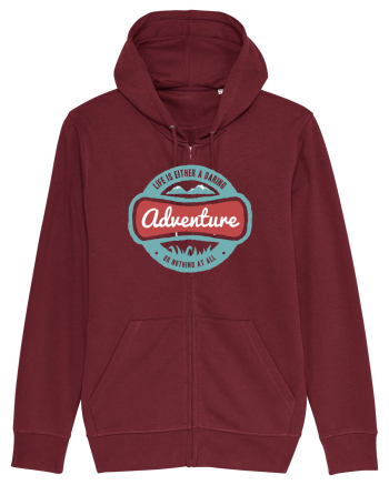 Life Is Adventure Burgundy