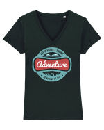 Life Is Adventure Tricou mânecă scurtă guler V Damă Evoker