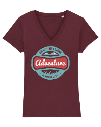 Life Is Adventure Burgundy