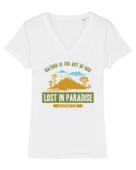 Lost in Paradise Tricou mânecă scurtă guler V Damă Evoker