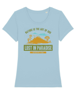 Lost in Paradise Tricou mânecă scurtă guler larg fitted Damă Expresser
