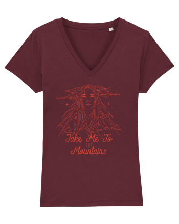 Take me To the Mountains Burgundy