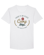No Place Like Camp Tricou mânecă scurtă guler larg Bărbat Skater