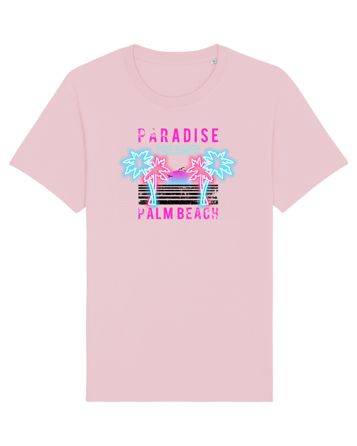 Tricou mânecă scurtă Unisex Rocker Cotton Pink