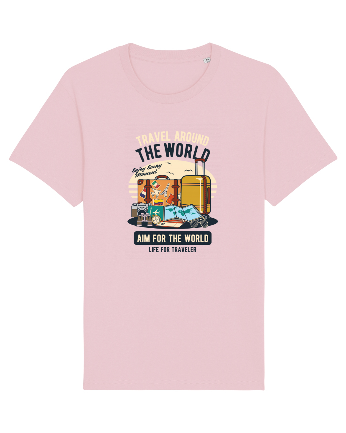 Tricou mânecă scurtă Unisex Rocker Cotton Pink