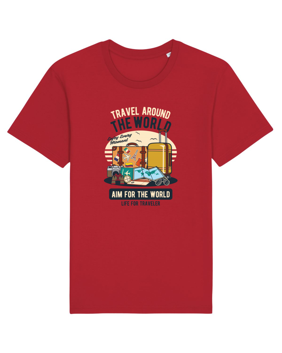Tricou mânecă scurtă Unisex Rocker Red