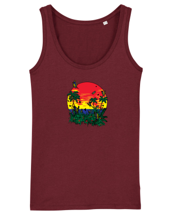 Butterfly Island Retro Burgundy