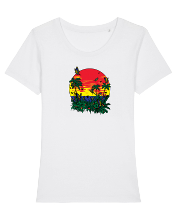 Butterfly Island Retro White