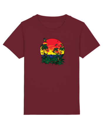 Butterfly Island Retro Burgundy