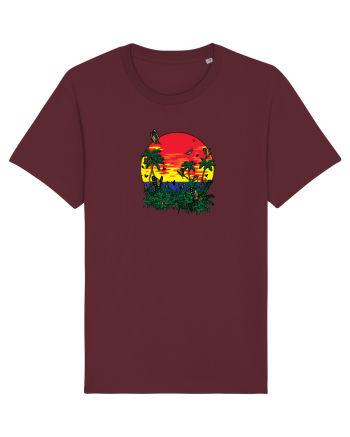 Butterfly Island Retro Burgundy