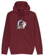 Hip Parrot Retro Hanorac cu fermoar Unisex Connector