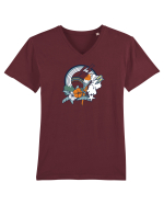 Hip Parrot Retro Tricou mânecă scurtă guler V Bărbat Presenter