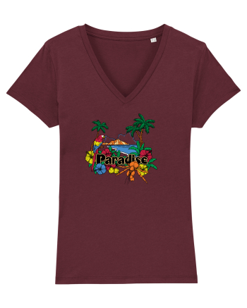 Paradise Island Parot Burgundy