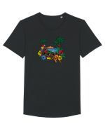 Paradise Island Parot Tricou mânecă scurtă guler larg Bărbat Skater