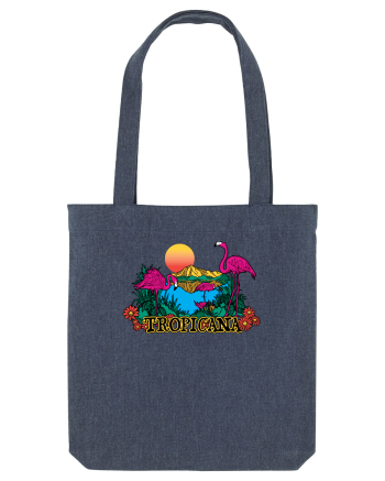 Tropicana Flamingo Sunset Midnight Blue