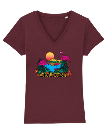 Tropicana Flamingo Sunset Burgundy
