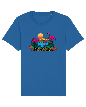 Tropicana Flamingo Sunset Royal Blue