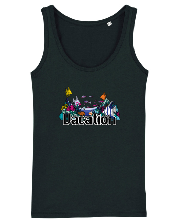 Vacation Fish Ocean Black