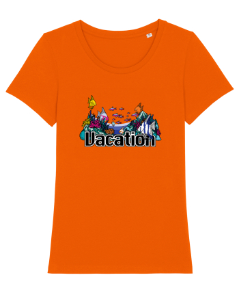 Vacation Fish Ocean Bright Orange