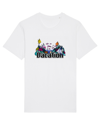 Vacation Fish Ocean White