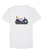 Vacation Fish Ocean Tricou mânecă scurtă guler larg Bărbat Skater