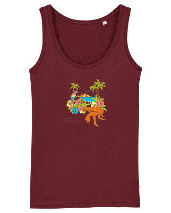 Island Crab Parrot Retro Burgundy