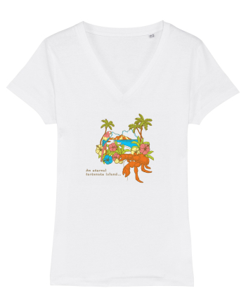 Island Crab Parrot Retro White