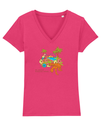 Island Crab Parrot Retro Raspberry