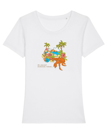 Island Crab Parrot Retro White