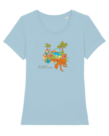 Island Crab Parrot Retro Sky Blue