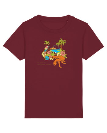 Island Crab Parrot Retro Burgundy