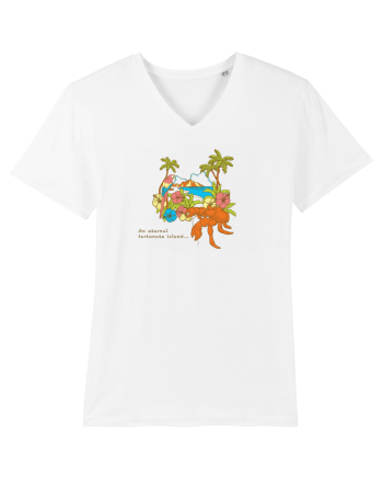 Island Crab Parrot Retro White