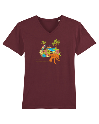 Island Crab Parrot Retro Burgundy