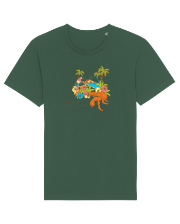 Island Crab Parrot Retro Bottle Green