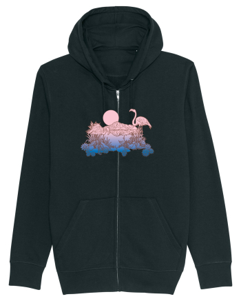 Flamingo Sunset Retro Black