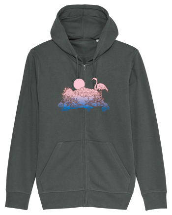 Flamingo Sunset Retro Anthracite