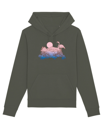 Flamingo Sunset Retro Khaki