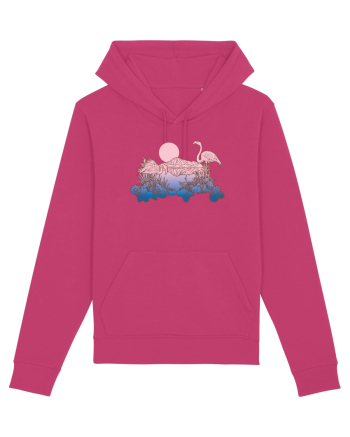 Flamingo Sunset Retro Raspberry