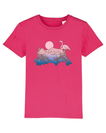 Flamingo Sunset Retro Raspberry