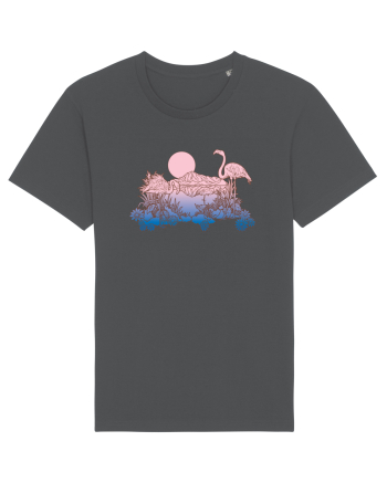 Flamingo Sunset Retro Anthracite