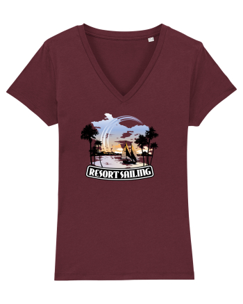 Resort Sailing Retro Burgundy