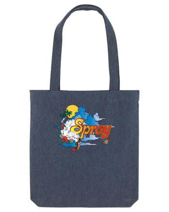 Spray Retro Flowers Midnight Blue
